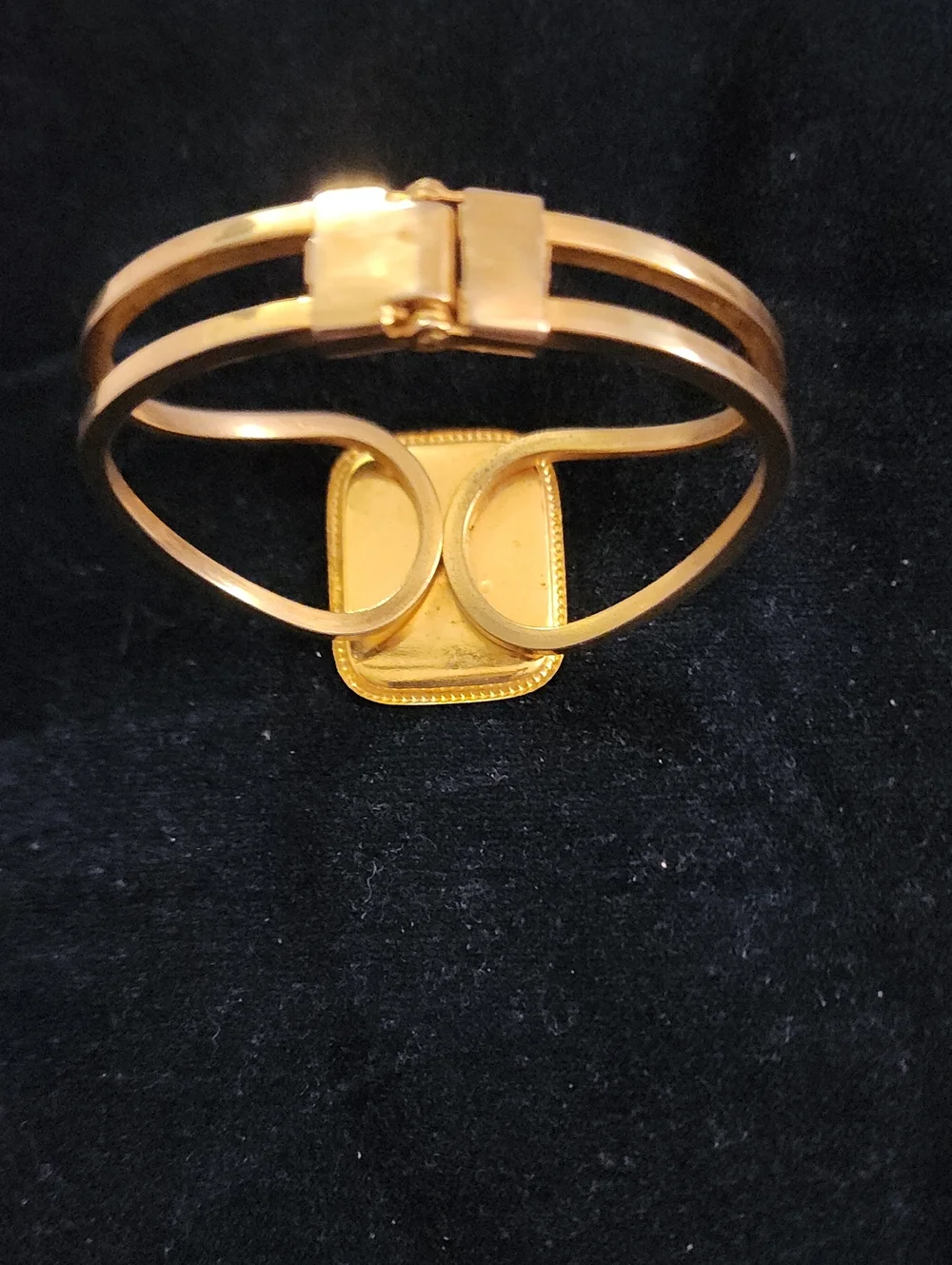 Vintage Goldtone Cuff Bracelet With Enameled Scorpio Zodiac Sign